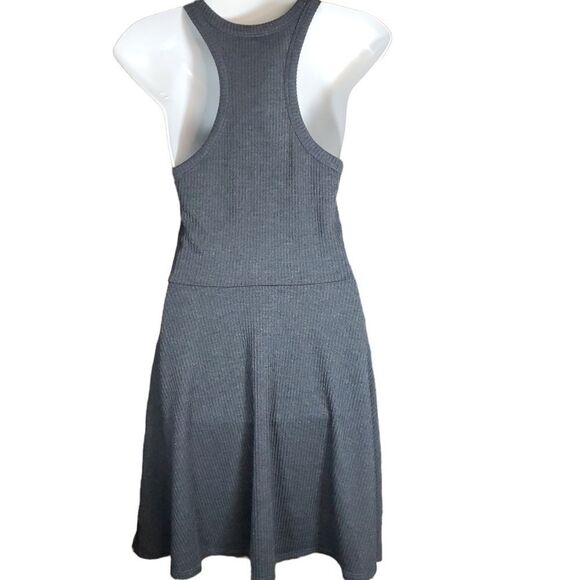 NORDSTROM skater dress gray ribbed knit S - Picture 3 of 6